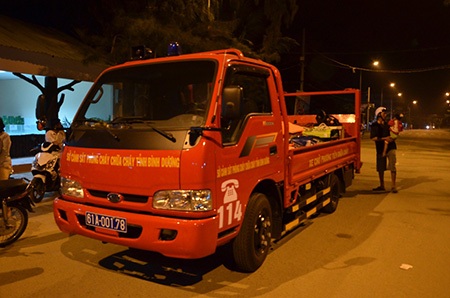 Cứu hộ tỉnh Bình Dương cũng đã có mặt tại hiện trường