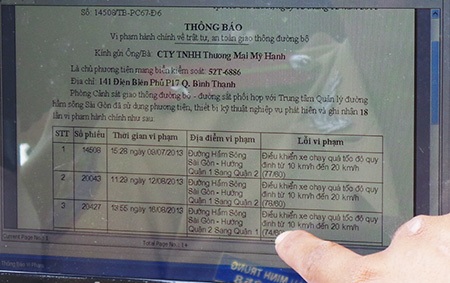 “Hốt hoảng” vì bị phạt lỗi vi phạm giao thông từ... tháng trước - 2 Giấy ghi nhận về thời gian, địa điểm và lỗi vi phạm với xe ô tô của Công ty TNHH Mỹ Hạnh