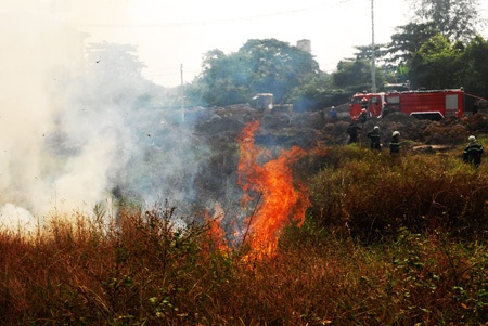 Hiện trường vụ cháy cỏ