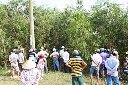 Khu vực rừng tràm phát hiện xác thiếu nữ