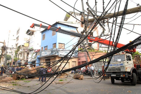 Cây cổ thụ bật gốc đè đổ 5 trụ điện, nhiều người hoảng loạn - 4 Sự cố xảy ra khiến nhiều người hốt hoảng