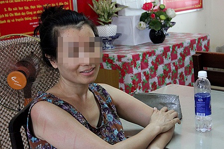 Bà N. tại cơ quan công an