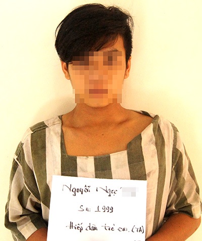 Nguyễn Ngọc Th. tại cơ quan công an