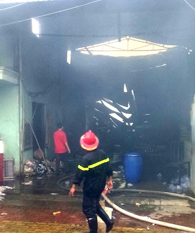 Khu nhà xưởng xảy ra hoả hoạn