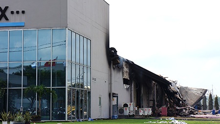 Vụ cháy lớn trong KCN: Cả công ty hóa thành tro - 6 Trung Kiên - Xuân Hinh