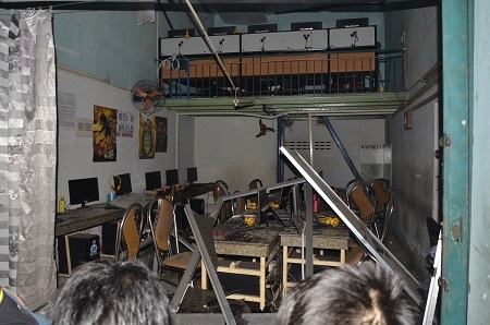 Nhiều căn nhà trong phạm vi hơn 50m2 bị ảnh hưởng nghiêm trọng