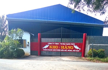 Kho hàng của công ty Đại Hạnh Phúc 