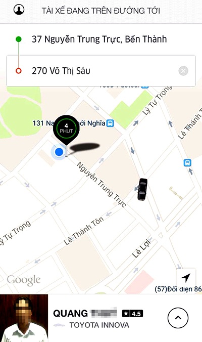 Hé lộ cách thức làm ăn qua "trần tình" của tài xế Taxi Uber - 5 Lần này cũng là một xe Innova còn khá mới do tài xế Quang T. đến đón khách
