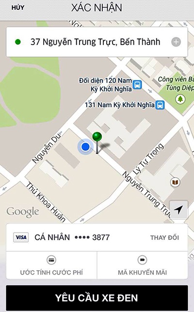 Hé lộ cách thức làm ăn qua "trần tình" của tài xế Taxi Uber - 4 PV Dân trí tiếp tục gửi yêu cầu một xe Taxi Uber khác