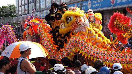 Các đội Lân Sư Rồng sẵn sàng vào vị trí