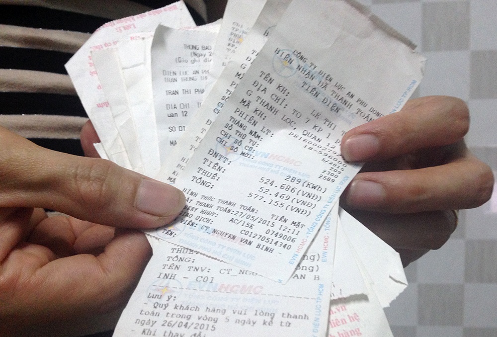 Tiền điện tăng vọt, lỗi do nắng nóng? - 1 Hóa đơn tiền điện tháng 5 của gia đình chị Thanh tăng gần gấp đôi