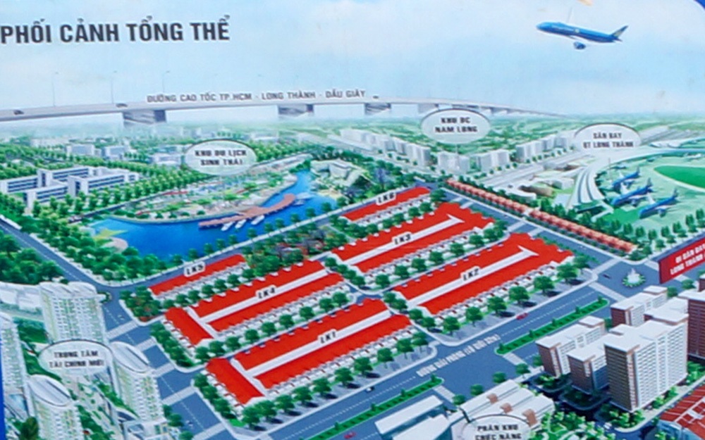 Ồ ạt rao bán đất ven dự án sân bay Long Thành - 5 Một khu dự án bán nền nằm tại xã Long An