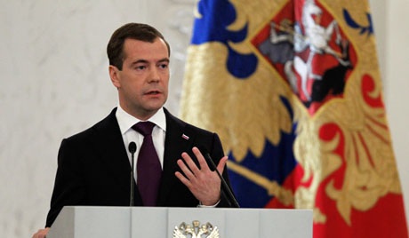 Medvedev đọc thông điệp liên bang lần cuối, nhấn mạnh cải cách chính trị - 1 Medvedev đọc thông điệp liên bang lần cuối, nhấn mạnh cải cách chính trị - 1