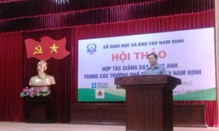 Hội thảo "Hợp tác giảng dạy tiếng Anh trong các trường phổ thông tỉnh Nam Định" - 1 Hội thảo Hợp tác giảng dạy tiếng Anh trong các trường phổ thông tỉnh Nam Định.