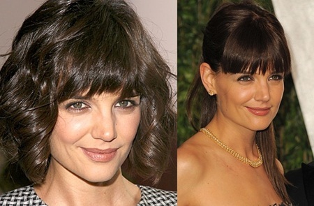 Katie Holmes trẻ trung như thiếu nữ với tóc mái bằng