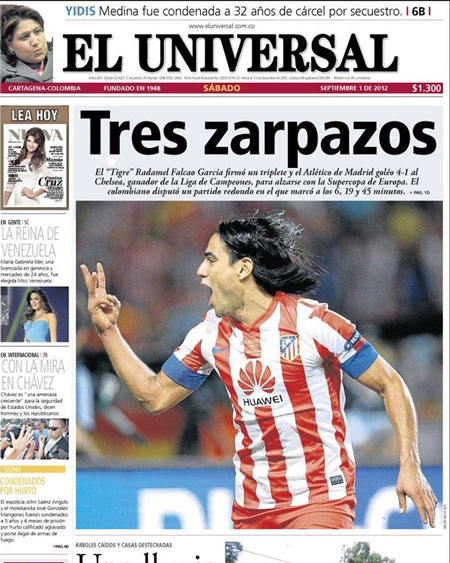 Truyền thông hết lời ca ngợi màn trình diễn của Falcao - 2 Truyền thông hết lời ca ngợi màn trình diễn của Falcao