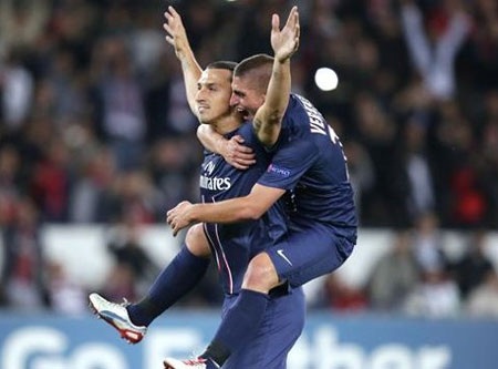 Ibrahimovic lập công, PSG hủy diệt Dynamo Kiev - 1 Ibrahimovic có pha lập công đầu tiên tại Champions League 2012/13