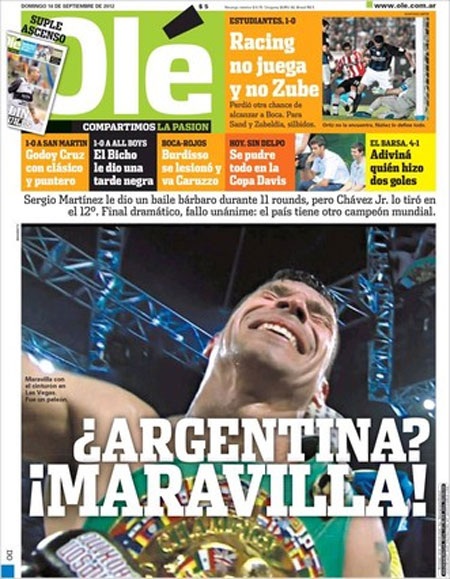 Truyền thông quốc tế đồng loạt công kích Real Madrid - 8 Tại Argentina, tờ