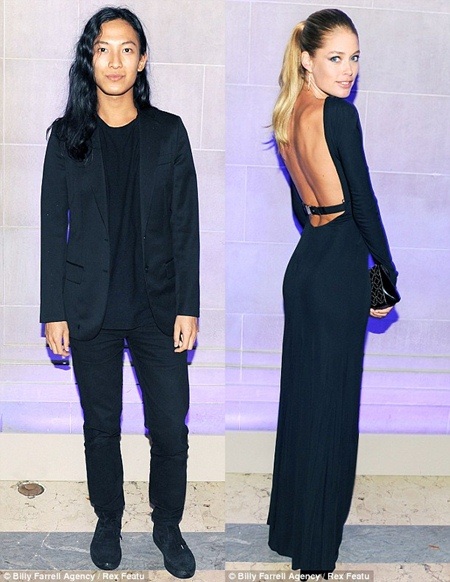 Dàn siêu mẫu “đụng độ” tại tiệc ra mắt tạp chí mới - 4 Nhà thiết kế Alexander Wang (trái) cùng “thiên thần” người Hà Lan Doutzen Kroes