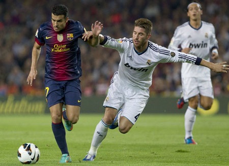 Gương mặt đầy nuối tiếc của Sergio Ramos khi bỏ lỡ một cơ hội ghi bàn tuyệt vời cho Real Madrid.