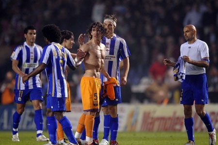 Những cuộc đụng độ Deportivo-Barcelona tại Riazor - 17 26/4/2008: Barcelona thúc thủ 0-2 tại Riazor.