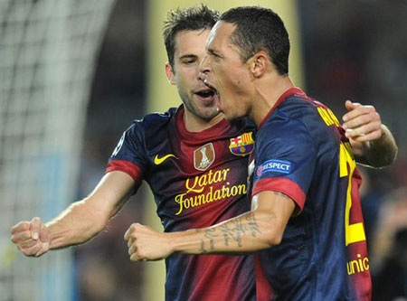 Chiến lược của Tito Vilanova: Những mũi khoan từ hàng thủ - 2 Alba và Adriano đều đã có 3 pha lập công từ đầu mùa cho Barcelona