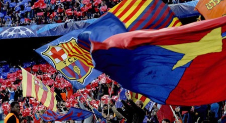 Những giây phút Barca thảm bại dưới tay Bayern ở Nou Camp - 3 Một không khí sôi động được tạo ra trên thánh địa Nou Camp.