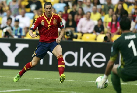 Nhìn lại 90 phút bắn phá tưng bừng của Villa-Torres và các đồng đội - 9 David Villa ăn mừng cùng Monreal, người kiến tạo để