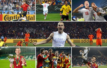 Trong 5 năm qua, Tây Ban Nha chinh phục tới 7 danh hiệu lớn