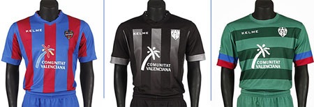 Trang phục thi đấu của các đội bóng La Liga 2013-14 - 11 Levante (Kelme)