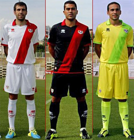 Trang phục thi đấu của các đội bóng La Liga 2013-14 - 14 Rayo Vallecano (Errea)