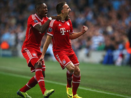 Bayern Munich hạ gục Man City ngay tại Etihad - 1 Ribery và Alaba thi đấu cực kỳ ấn tượng bên hành lang cánh trái Bayern Munich