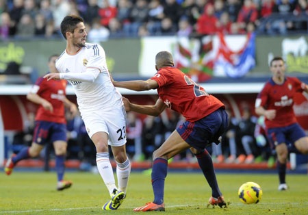 Isco là cứu tinh của Real Madrid trong chuyến đi đến El Sadar