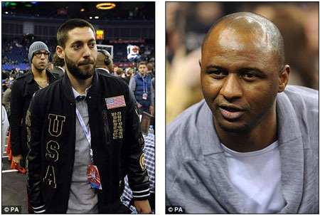 Sao Premier League rủ nhau xem NBA ở London - 3 Tiền đạo Darren Bent xuất hiện ở hàng ghế khán giả.