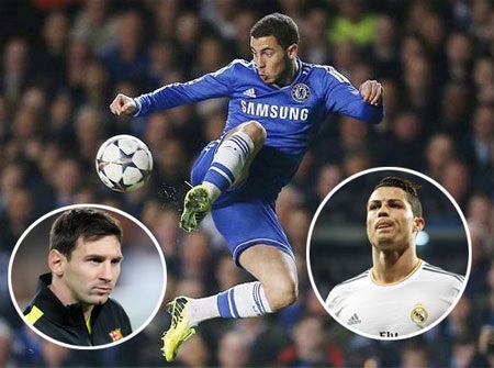 Hazard khao khát phân tài cao thấp với Messi hoặc C.Ronaldo - 1 Hazard được kỳ vọng sẽ trở thành đối trọng của C.Ronaldo và Messi