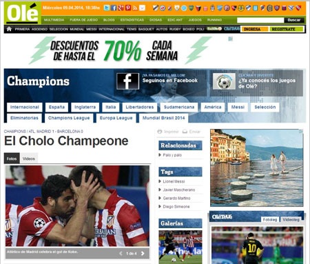 Truyền thông quốc tế “vùi dập” màn trình diễn thảm hại của Barcelona - 2 Diego Simeone (El Cholo) nhận được rất nhiều lời ca ngợi