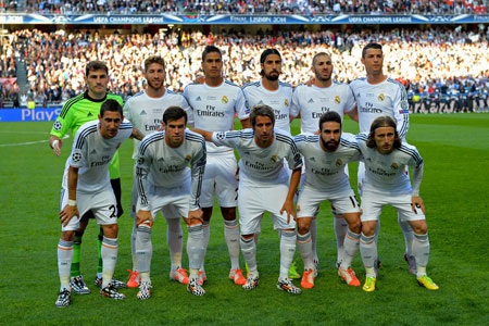 Nhìn lại 120 phút derby Madrid đầy cảm xúc tại Lisbon - 3 Đội hình xuất phát của Real Madrid.