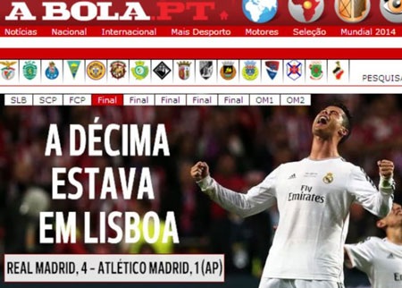 Truyền thông quốc tế ca ngợi chiến tích Decima của Real Madrid - 4 Giấc mơ
Decima được hiện thực hóa tại Lisbon.