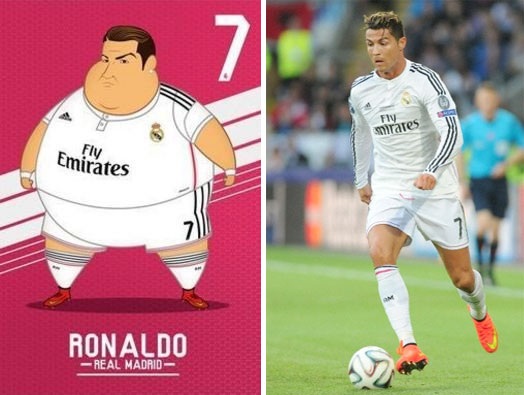 Biếm họa: Khi dàn sao Real Madrid phát phì - 1 Cristiano Ronaldo