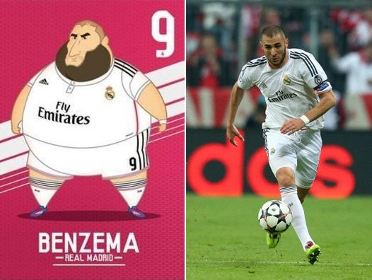 Biếm họa: Khi dàn sao Real Madrid phát phì - 5 Karim Benzema