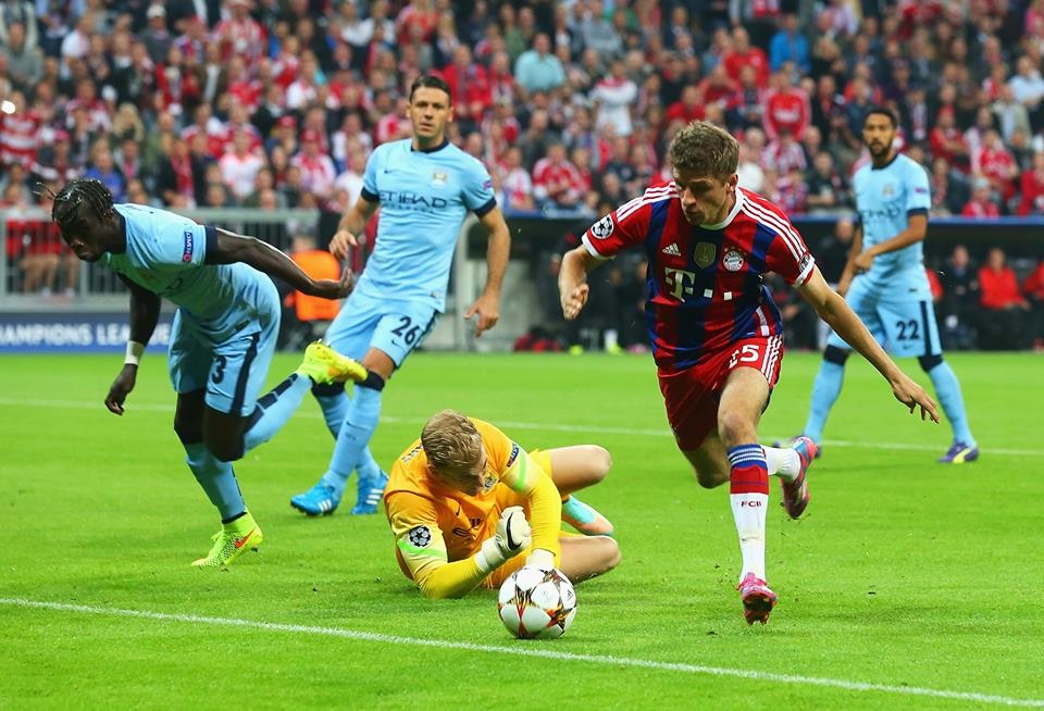 Bayern Munich thắng Man City nhờ bàn thắng muộn - 1 Pha bỏ lỡ của Muller ngay ở những giây đầu trận