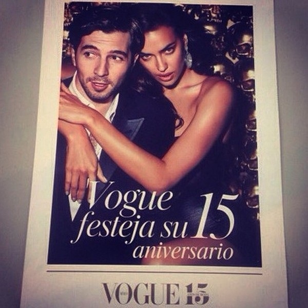 Irina quấn quýt bên đạo diễn người người Mỹ, Roberto Aguire trên tạp chí