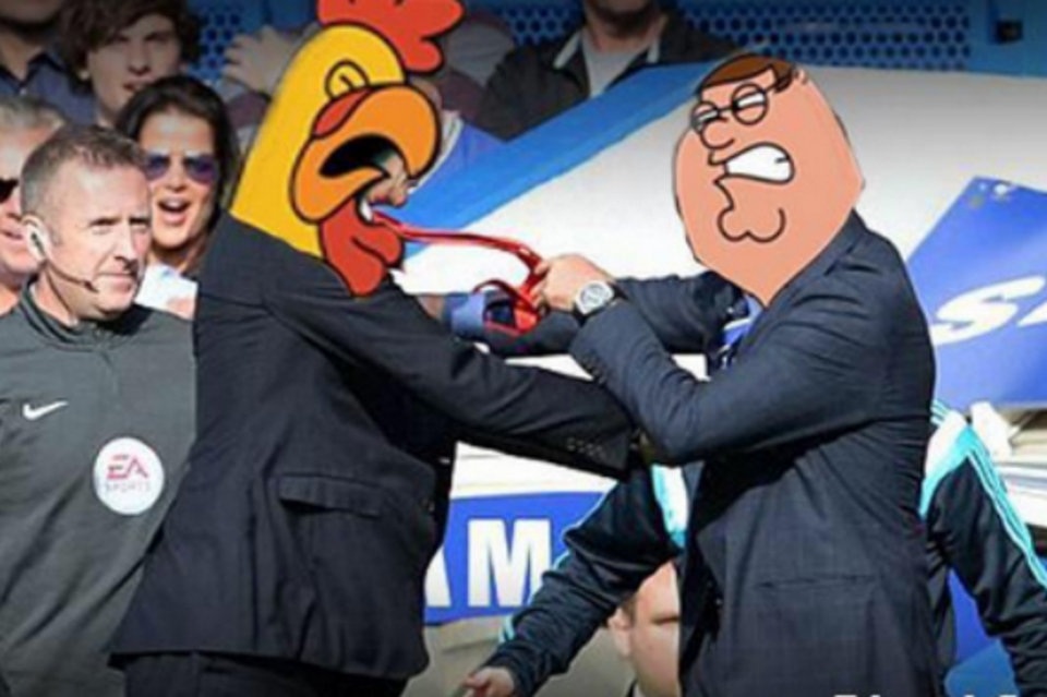 Biếm họa về vụ xô xát giữa Mourinho và Wenger - 5 Ảnh “gốc” vụ xô xát bên đường biên giữa Wenger và Mourinho.