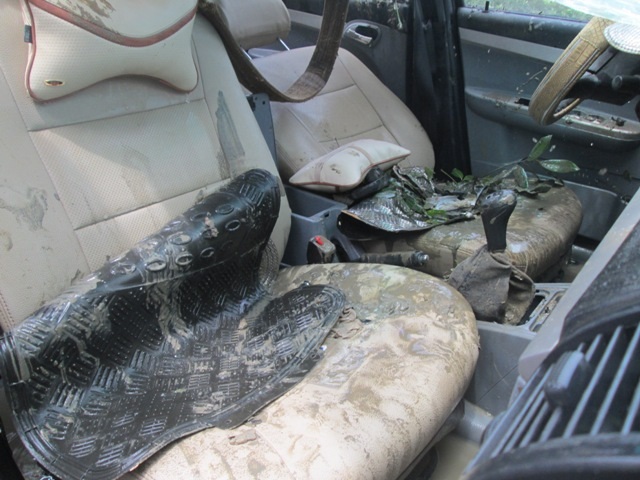 Hơn 11 giờ trưa cùng ngày chiếc xe mới được đưa lên bờ.