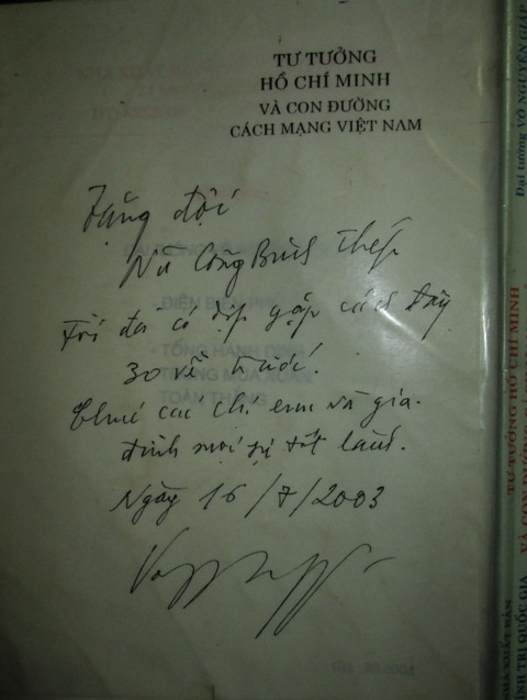 Dòng chữ nhắn nhủ của Đại tướng đến chị em trong Trung đoàn Nữ Công binh thép