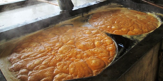 Khi thấy mật đặc sền sệt và có màu vàng đỏ là lúc sản phẩm mật đã được hoàn thành