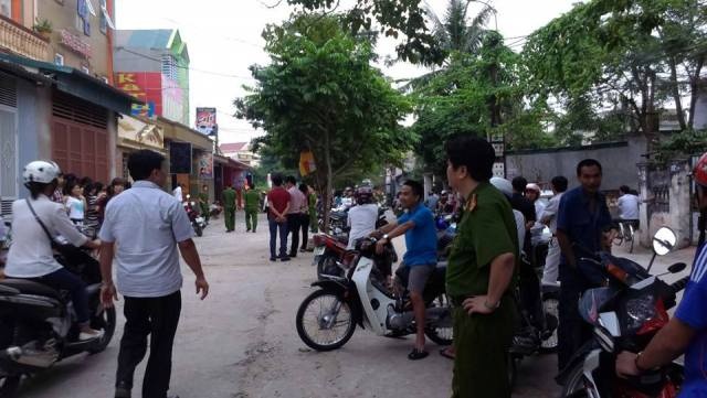 Khu vực xung quanh nơi xảy ra vụ án mạng