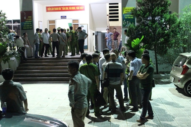 Lực lượng cảnh sát Bộ Công an đang khám xét hiện trường