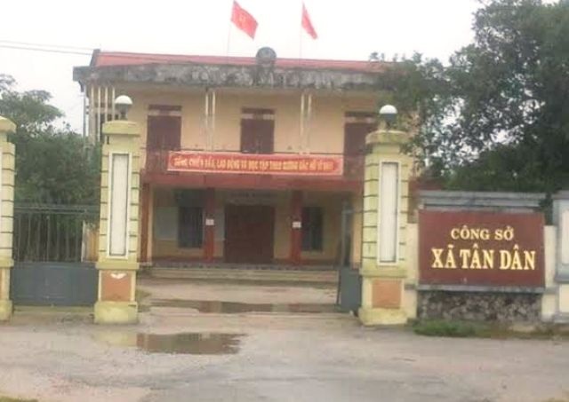 Công sở xã Tân Dân, nơi ông M làm việc