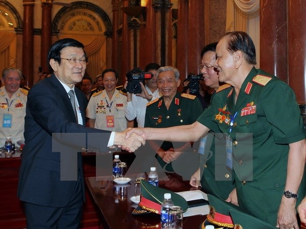Chủ tịch nước tiếp đoàn đại biểu cựu chiến binh Sư đoàn 324 - 1 Chủ tịch nước tiếp đoàn đại biểu cựu chiến binh Sư đoàn 324